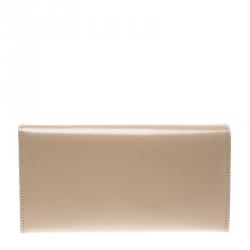 Pre Owned محفظة غوتشي زخرفة جوهرة كريستالات جلد بيج