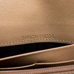 Pre Owned محفظة غوتشي زخرفة جوهرة كريستالات جلد بيج