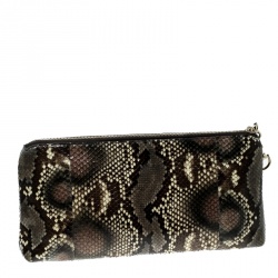 Pre Owned Gucci Brown Python Sienna Tassel Clutch