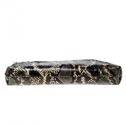 Pre Owned Gucci Brown Python Sienna Tassel Clutch