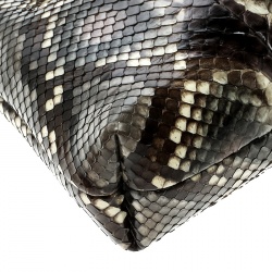 Pre Owned Gucci Brown Python Sienna Tassel Clutch