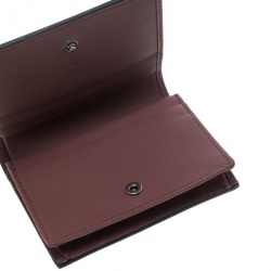 Gucci Beige/Pink GG Supreme Canvas Blooms Card Case