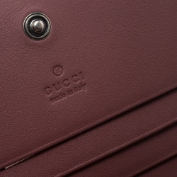 Gucci Beige/Pink GG Supreme Canvas Blooms Card Case