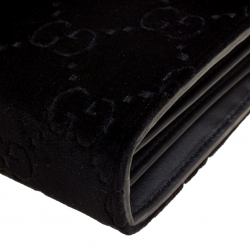 Gucci Black GG Velvet Mini Dionysus Wallet On Chain 