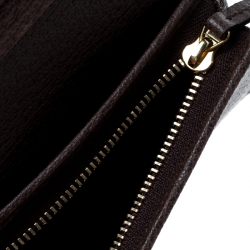 Gucci Beige/Brown GG Supreme Canvas and Leather Ophidia Web Compact Wallet