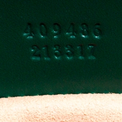 Pre Owned Gucci Green Guccissima Leather Medium Padlock Shoulder Bag