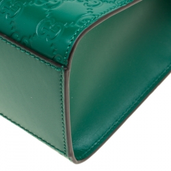 Pre Owned Gucci Green Guccissima Leather Medium Padlock Shoulder Bag