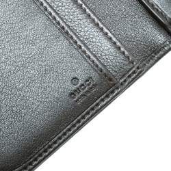 Gucci Grey Guccissima Leather Web Logo Continental Wallet