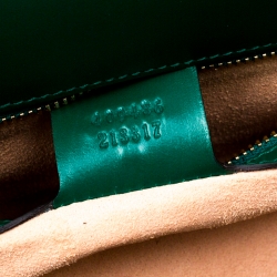 Pre Owned Gucci Emerald Guccissima Leather Medium Padlock Shoulder Bag