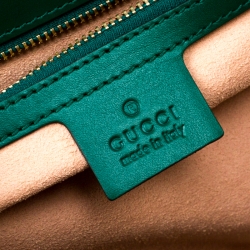 Pre Owned Gucci Emerald Guccissima Leather Medium Padlock Shoulder Bag