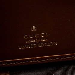 Pre Owned Gucci Beige GG Supreme Coated Canvas Bird Zip Around Wallet