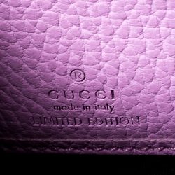 Pre Owned Gucci Light Pink GG Marmount Leather Limited Edition Bosco Zip Around Wallet