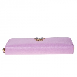 Pre Owned Gucci Light Pink GG Marmount Leather Limited Edition Bosco Zip Around Wallet