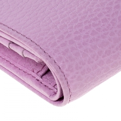 Pre Owned Gucci Light Pink GG Marmont Leather Limited Edition Bosco Bifold Wallet