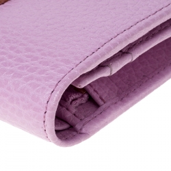 Pre Owned Gucci Light Pink GG Marmont Leather Limited Edition Bosco Bifold Wallet