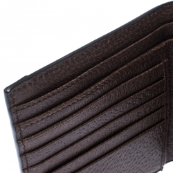 Gucci Brown GG Supreme Canvas and Leather Ophidia GG French Flap Wallet