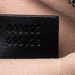 مملوكة مسبقًا Gucci Black Matelassé Leather Mini GG Marmont Crossbody Bag