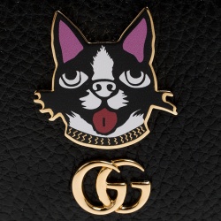 Pre Owned Gucci Black Leather GG Bosco Wallet