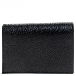 Pre Owned Gucci Black Leather GG Bosco Wallet