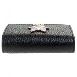 Pre Owned Gucci Black Leather GG Bosco Wallet