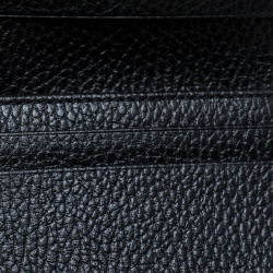 Pre Owned Gucci Black Leather GG Bosco Wallet