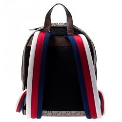 Pre Owned Gucci Beige GG Supreme Mystic Cat Backpack   