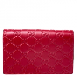 Gucci Red Guccissima Leather Mini Cherry Chain Shoulder Bag