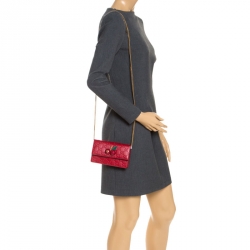 Gucci Guccissima Chain Pochette - Red Shoulder Bags, Handbags - GUC1277348