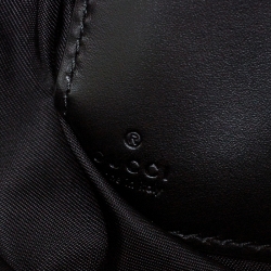مملوكة مسبقًا Gucci Black Guccissima Leather Wristlet Zip Chain Clutch