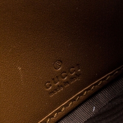 Gucci Beige/Black GG Supreme Canvas and Leather Padlock Continental Wallet