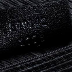 Pre Owned Gucci Black Matelasse Leather GG Marmont Card Case