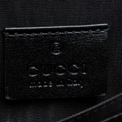 Pre Owned Gucci Black Matelasse Leather GG Marmont Card Case