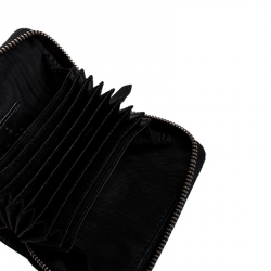 Pre Owned Gucci Black Matelasse Leather GG Marmont Card Case