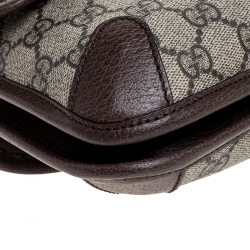 Pre Owned Gucci Beige GG Supreme Canvas and Leather Small Neo Vintage Messenger Bag