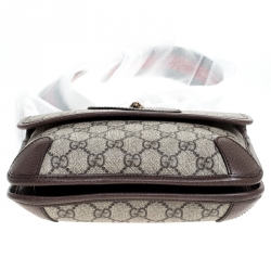 Pre Owned Gucci Beige GG Supreme Canvas and Leather Small Neo Vintage Messenger Bag