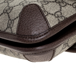 Pre Owned Gucci Beige GG Supreme Canvas and Leather Small Neo Vintage Messenger Bag