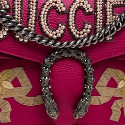 مملوكة مسبقًا حقيبة كتف غوتشي  ديونيسوس لؤلؤ غوتشيفي جلد وردية