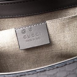 مملوكة مسبقًا Gucci Grey Microguccissima Leather Medium Emily Chain Shoulder Bag