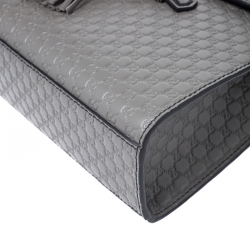 مملوكة مسبقًا Gucci Grey Microguccissima Leather Medium Emily Chain Shoulder Bag