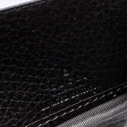 Gucci Black GG  Marmont Leather Flap Boston Wallet