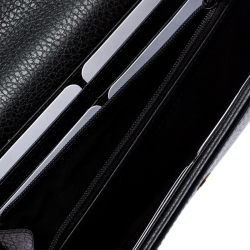 Gucci Black GG  Marmont Leather Flap Boston Wallet