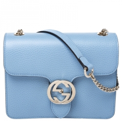 Gucci Interlocking GG Shoulder Bag in Blue w/ Tags