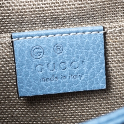 Gucci Light Blue Leather Interlocking G Shoulder Bag