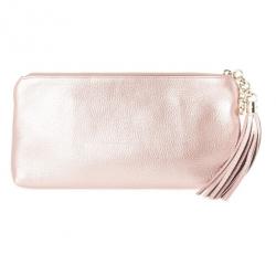 Pre Owned Gucci Broadway Metallic Leather Evening Clutch