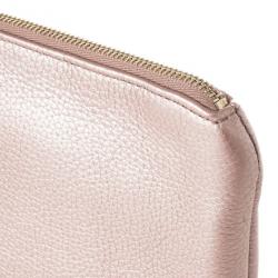 Pre Owned Gucci Broadway Metallic Leather Evening Clutch