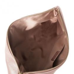 Pre Owned Gucci Broadway Metallic Leather Evening Clutch