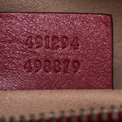 Pre Owned حقيبة غوتشي حزام GG Marmont جلد مبطنة حمراء