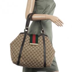 مملوكة مسبقًا Gucci GG Monogram New Ladies Web Medium Tote