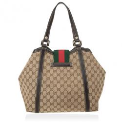 مملوكة مسبقًا Gucci GG Monogram New Ladies Web Medium Tote