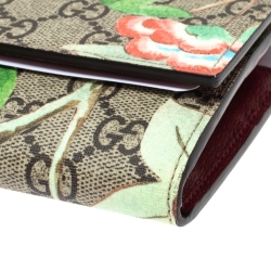 Gucci Beige Bird Print Supreme Canvas Continental Wallet